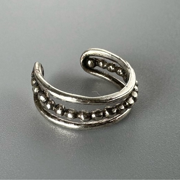 Sterling Silver Triple Band Ear Cuff – No Piercing Needed - Picture 10 of 14